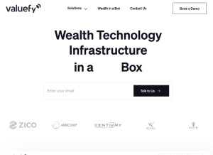How valuefy.com looks like on a tablet such as an iPad.