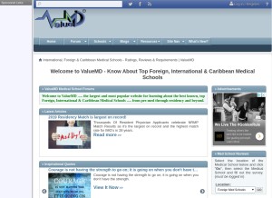 How valuemd.com looks like on a tablet such as an iPad.