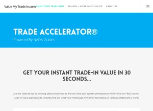 How valuemytradein.com looks like on a tablet such as an iPad.