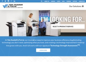 How vanausdall.com looks like on a tablet such as an iPad.