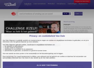 How vandale.nl looks like on a tablet such as an iPad.