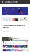 How vandelaydesign.com looks like on a mobile device such as an iPhone.