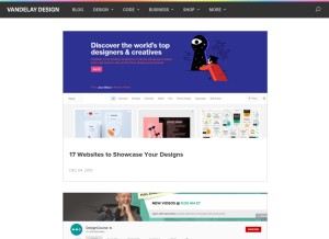 How vandelaydesign.com looks like on a tablet such as an iPad.
