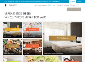 How vandervalkonline.com looks like on a tablet such as an iPad.