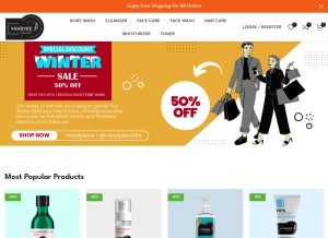 How vandyke.in looks like on a tablet such as an iPad.