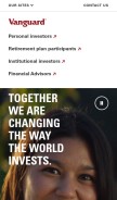 How vanguard.com looks like on a mobile device such as an iPhone.
