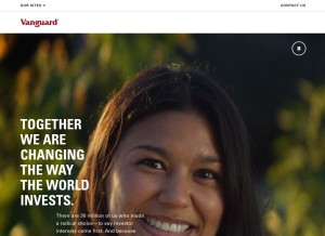 How vanguard.com looks like on a tablet such as an iPad.