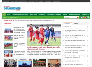 How vanhoadoanhnghiepvn.vn looks like on a tablet such as an iPad.