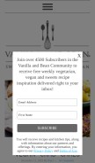 How vanillaandbean.com looks like on a mobile device such as an iPhone.