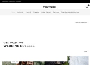 How vanitybox.ga looks like on a tablet such as an iPad.