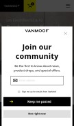 How vanmoof.com looks like on a mobile device such as an iPhone.