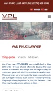 How vanphuclawfirm.com looks like on a mobile device such as an iPhone.
