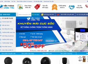 How vantin.vn looks like on a tablet such as an iPad.