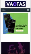 How vaotas.com looks like on a mobile device such as an iPhone.