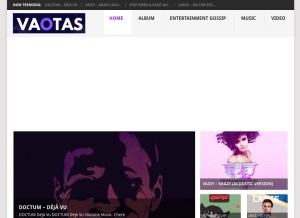 How vaotas.com looks like on a tablet such as an iPad.