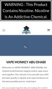 How vape-abudhabi.com looks like on a mobile device such as an iPhone.