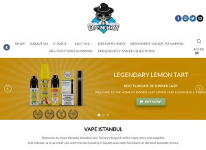 How vape-istanbul.com looks like on a tablet such as an iPad.