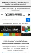 How vaperanger.com looks like on a mobile device such as an iPhone.