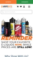 How vaperite.co.za looks like on a mobile device such as an iPhone.
