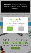 How vaporfi.com looks like on a mobile device such as an iPhone.
