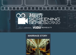 How varietyscreeningseries.com looks like on a tablet such as an iPad.