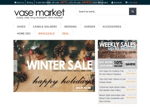 How vasemarket.com looks like on a tablet such as an iPad.