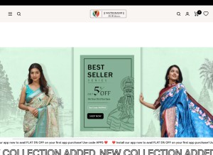 How vastranand.in looks like on a tablet such as an iPad.