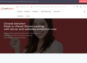 How vastspace.net looks like on a tablet such as an iPad.
