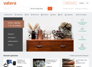 How vatera.hu looks like on a tablet such as an iPad.