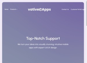 How vativeapps.com looks like on a tablet such as an iPad.