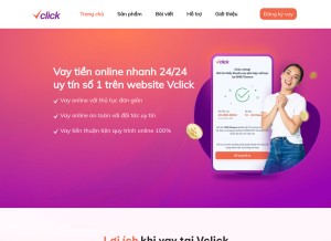 How vayonline.vclick.vn looks like on a tablet such as an iPad.