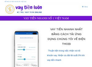 How vaytienluon.com looks like on a tablet such as an iPad.