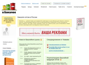 How vbakalee.ru looks like on a tablet such as an iPad.