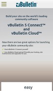 How vbulletin.com looks like on a mobile device such as an iPhone.