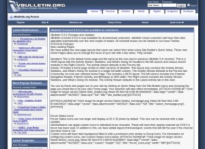 How vbulletin.org looks like on a tablet such as an iPad.