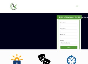 How vcaretherapy.com looks like on a tablet such as an iPad.