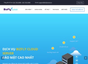 How vccloud.vn looks like on a tablet such as an iPad.