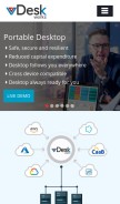 How vdeskworks.com looks like on a mobile device such as an iPhone.