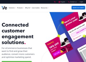 How ve.com looks like on a tablet such as an iPad.