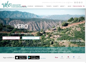 How vebolife.com looks like on a tablet such as an iPad.