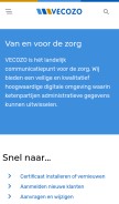 How vecozo.nl looks like on a mobile device such as an iPhone.