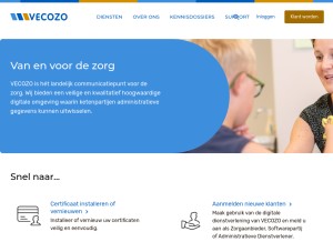 How vecozo.nl looks like on a tablet such as an iPad.