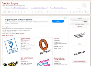 How vector-logo.net looks like on a tablet such as an iPad.