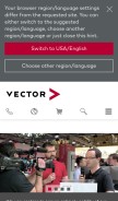 How vector.com looks like on a mobile device such as an iPhone.