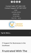 How vectorchoice.com looks like on a mobile device such as an iPhone.