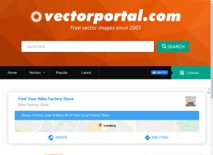 How vectorportal.com looks like on a tablet such as an iPad.