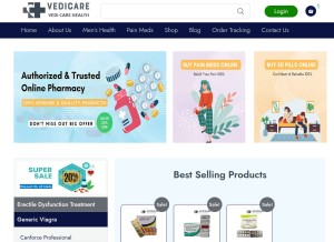 How vedicarehealth.com looks like on a tablet such as an iPad.