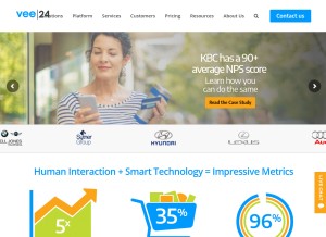 How vee24.com looks like on a tablet such as an iPad.