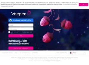How veepee.fr looks like on a tablet such as an iPad.