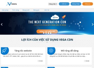 How vegacdn.vn looks like on a tablet such as an iPad.